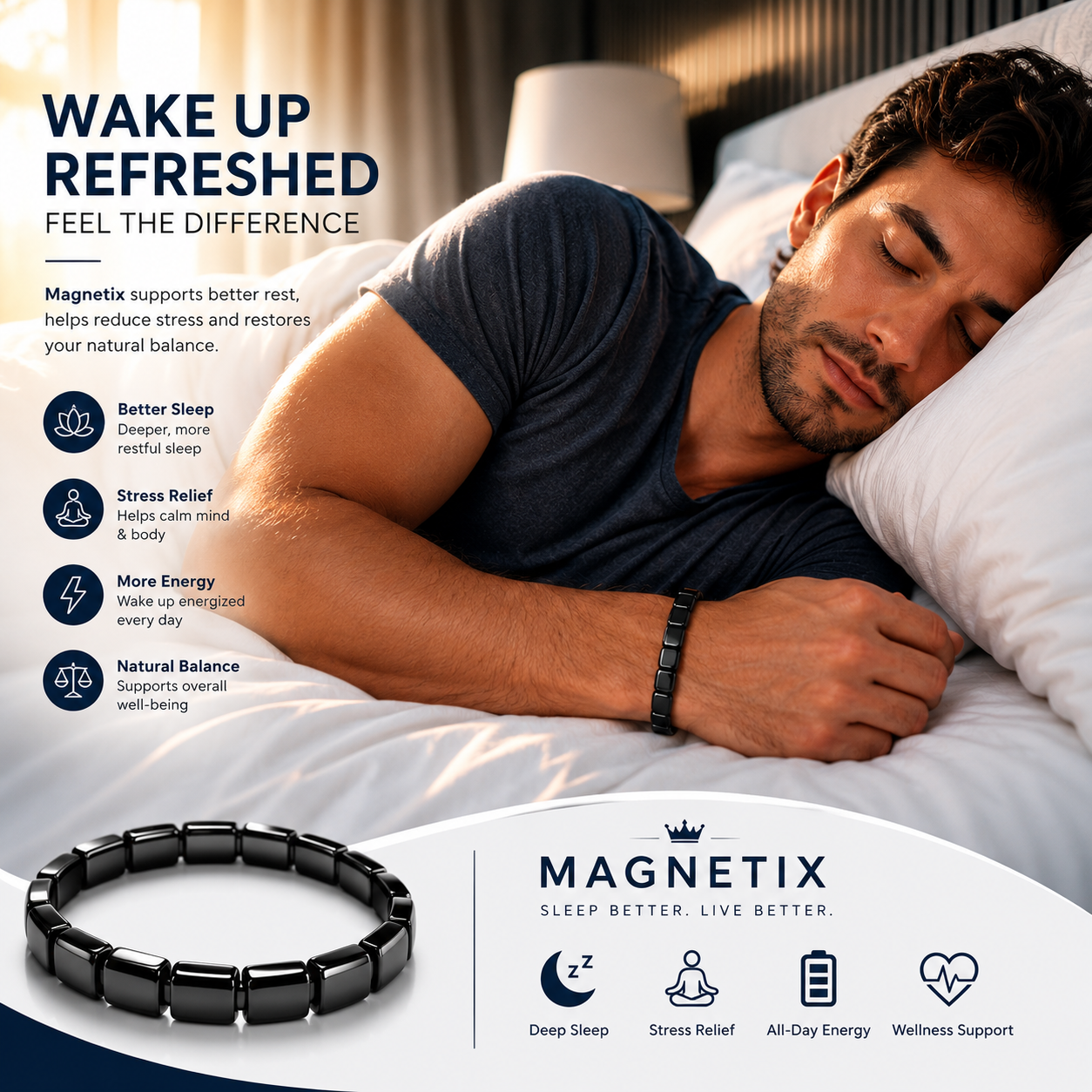 MAGNETIX™ HEMATITE BRACELET